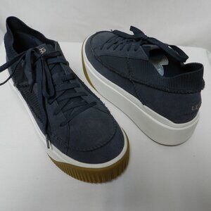 UGG Ez Duzzit Suede Platform Sneakers casual blue tennis Women NEW Size Sz 11